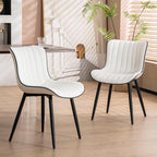 YOUNUOKE Mid-Century Modern Dining Chairs Set of 2, Armless Accent Chair by YOUNUOKE
