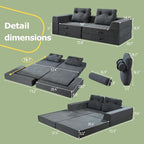 Folding Sofa Bed, 4 in 1 Convertible Sleeper Chair - Image 2