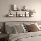 CRUGLA Floating Wall Shelves Set of 5, Wall Mounted Bathroom Shelves, Hanging - Image 6