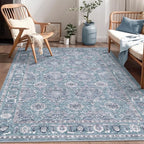 SERISSA 4x6 Washable Non Slip Floral Boho Area Rug - Image 5