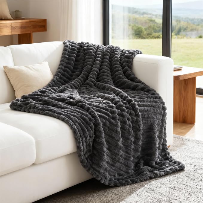 Bedsure Soft Twin XL Blanket for Bed Dorm Grey 66"x90" | Birthday Gifts for - Image 7