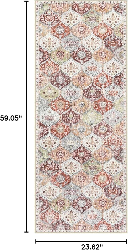 Lahome Moroccan Hallway Rug, 2x5 Soft Washable Kitchen Runner Rug Non Slip | - Image 2