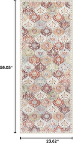Lahome Moroccan Hallway Rug, 2x5 Soft Washable Kitchen Runner Rug Non Slip | - Image 2