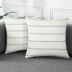 AmHoo Pack of 2 Farmhouse Stripe Check Throw Pillow Covers Set Case Cotton by AmHootextile