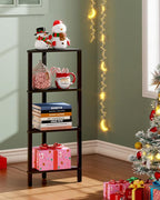 TUTOTAK Corner Shelf, 4-Tier Corner Bookshelf - Image 4