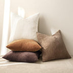 MIULEE Fall Corduroy Decorative Throw Pillow Covers Brown Series 24x24 | Set of - Image 7