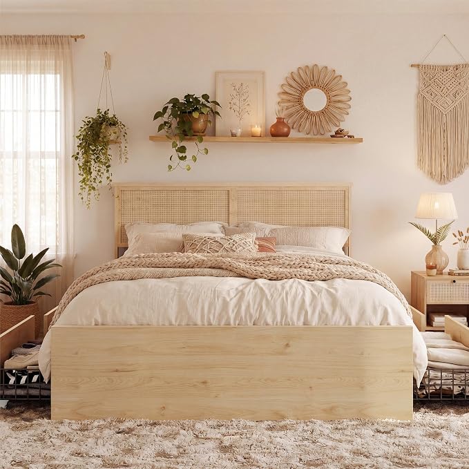 Brafab Natural Rattan Queen Bed Frame - Image 3