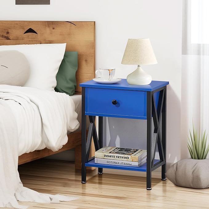 VECELO Nightstands Set of 2, Modern Bedside End Tables, Night Stands - Image 6