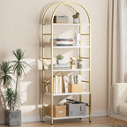 Shintenchi Bookshelf, Arched Bookshelf 5 Tier Bookcase Shelf by Shintenchi%7CFurnitureMadeforRealLife