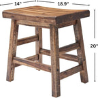 Alaterre Furniture Durango 20-Inch Tall Industrial Wood Dining Stool - Image 3