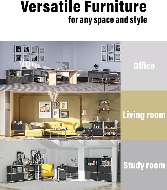 32.5-Inch Flip-Top Side Table & Buffet Cabinet - Image 7