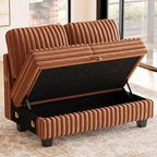 Belffin Corduroy Fabric Loveseat Module - Image 3