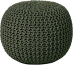 REDEARTH Round Hand Knitted Pouf - Image 6