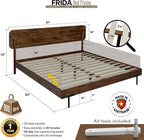 Acacia Frida King Size Bed Frame and Headboard, King Size Platform Bed Frame - Image 2