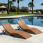 Folding HDPE Pool Lounge Chairs Set of 2, Pre-Assembled Outdoor Chaise Lounge by YourPerfectOutdoorEscape