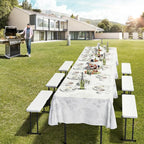 VINGLI Picnic Table Set with 2 Benches, 6 Feet Camping Table Chair Set - Image 7