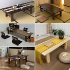 Japanese Floor Table, Vintage Low Rectangular Tea Table, Tatami Accent Furniture - Image 7