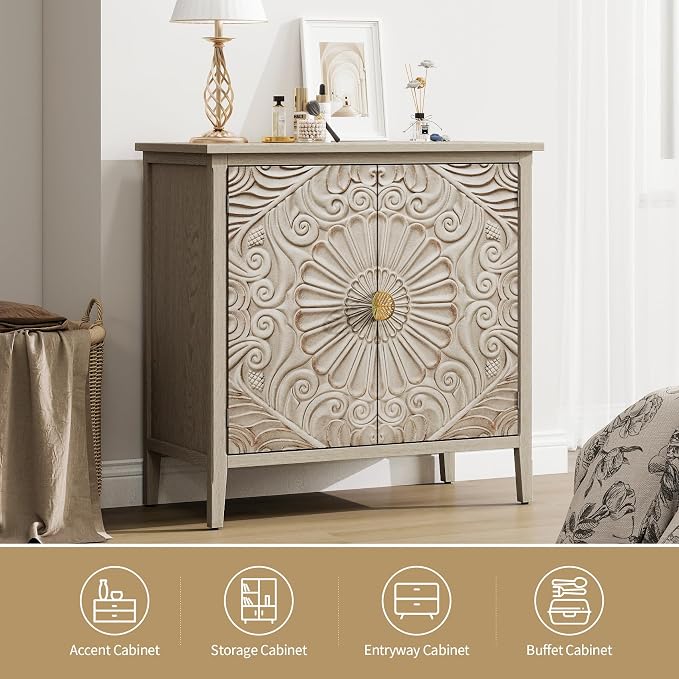 Sideboard Buffet Cabinet Set of 2 - Image 4