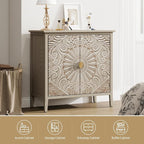 Vintage Accent Cabinet with Doors - Image 5
