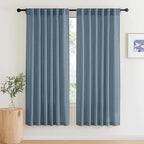 RYB HOME Light Filtering Linen Sheer Curtains 72 inch Long by RYBHOME
