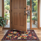 Purple Floral Hallway Runner Rug 2x5 - Image 5