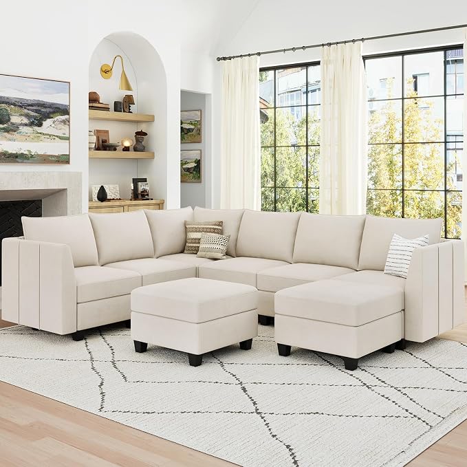 Belffin Modular Sectional Sofa U Shaped Couch by Belffin