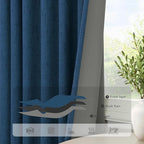 Navy Blue Small Blackout Curtains - Image 5