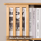 YOWOS Rotating Bookshelf Tower, 360° Display Spinning Bookcase, Bamboo - Image 6
