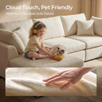 Amsleekey 108" Cloud Sectional Couches, - Image 8