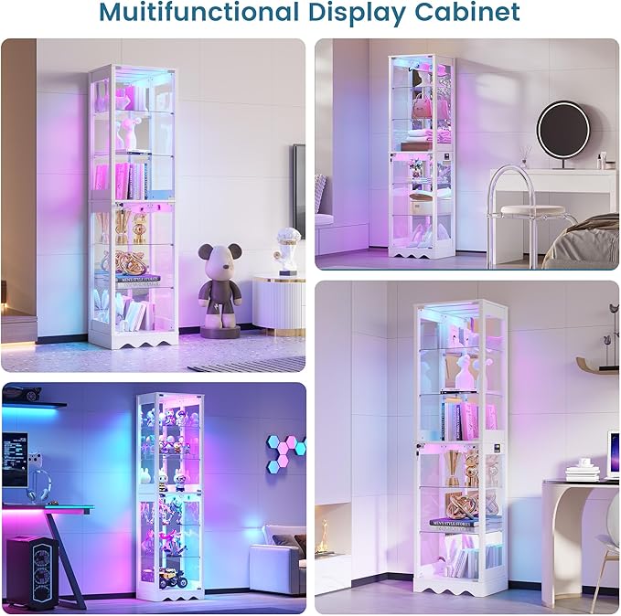Dystler 2 Pack Glass Display Cabinet - Image 7