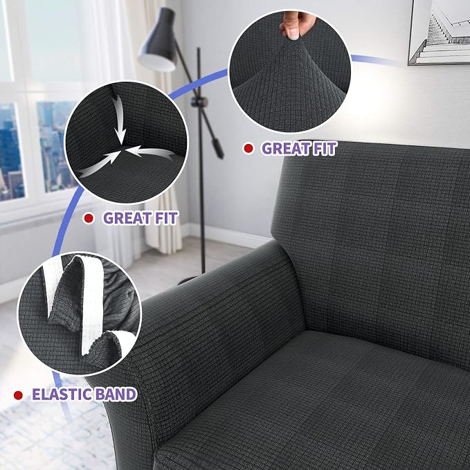 ZNSAYOTX 4 Piece Sofa Covers for Living Room Anti Slip Stretch Couch Covers for - Image 3