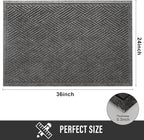Sturdy Front Door Mat, Absorbent Muddy Dirt Resist Welcome Door Mats Outdoor - Image 2