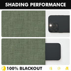 MIULEE 100% Blackout Linen Curtains 42 x 72 Inch Olive Green 2 Panels | Thermal - Image 7