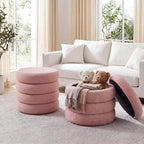 Flouki Round Ottoman Set of 2, Ottomans by Flouki