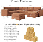 Oversized Modular Sectional Sofa, Solid Wood Frame, Removable Washable Cover - Image 2