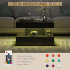 HedoAjim Small Black Led Coffee Table - Image 3