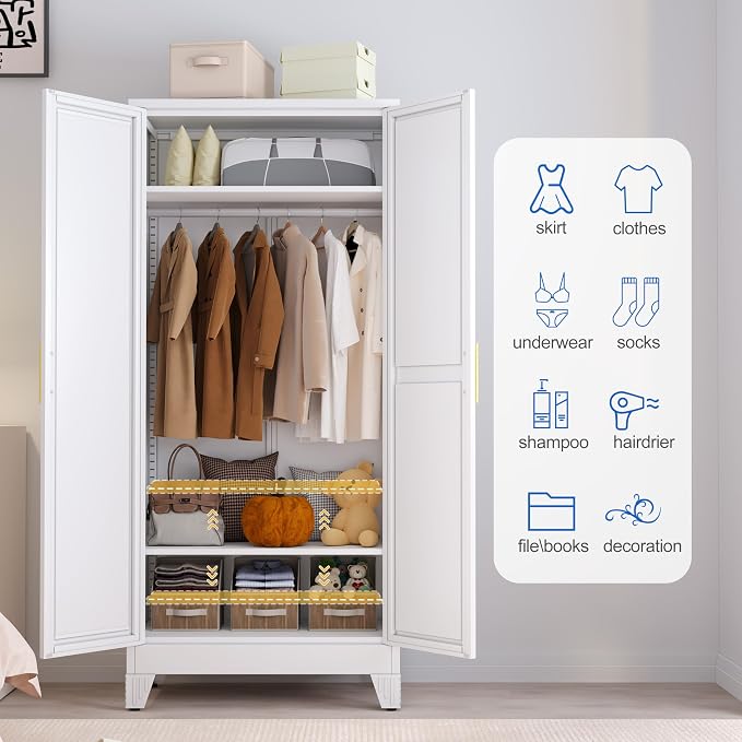 GAIOUS Metal Wardrobe Cabinet - Image 5