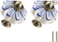 Ivory Pumpkin Knobs 12 Pack Ceramic Cabinet Knobs Vintage Drawer Pulls by Zernmiarder