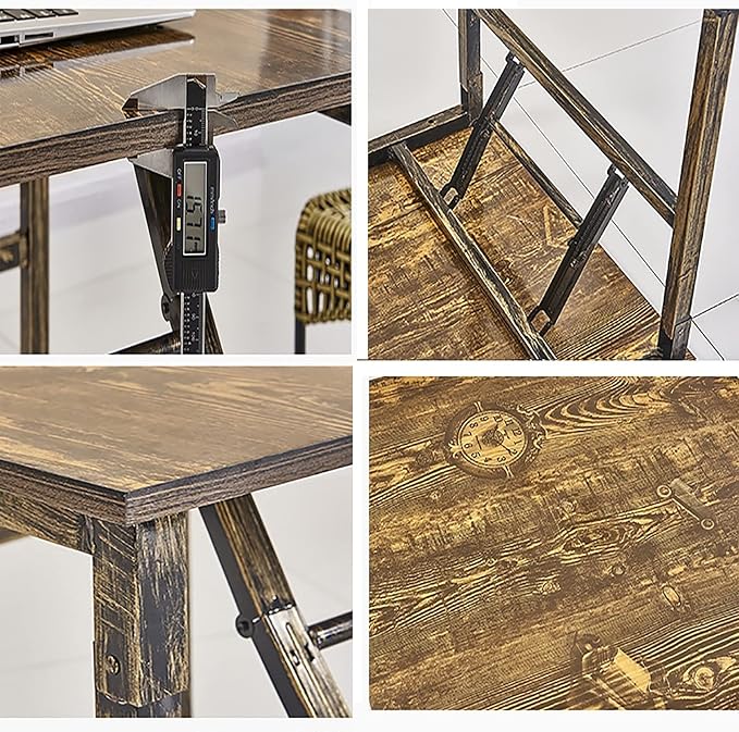 Japanese Floor Table, Folding Square Low Coffee Table - Image 3