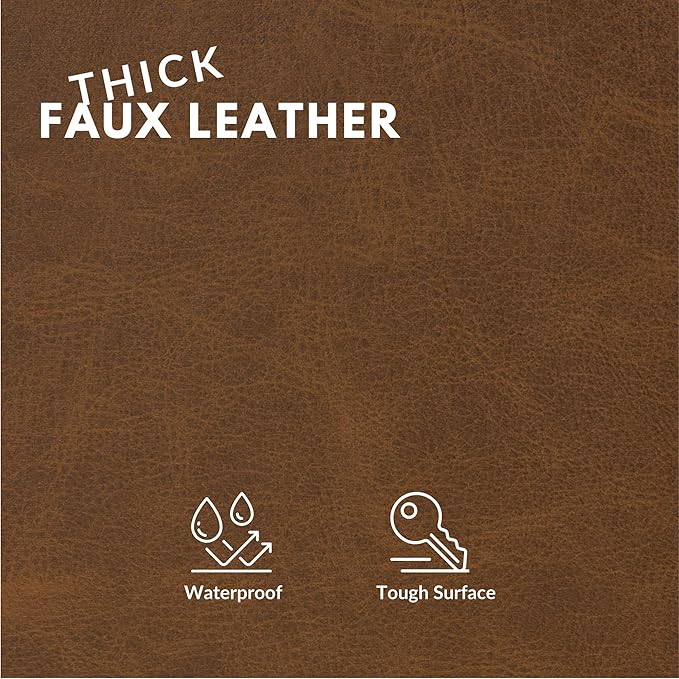 Faux Leather Fabric, Thick Durable Synthetic Repholstery Leather Vinyl - Image 2