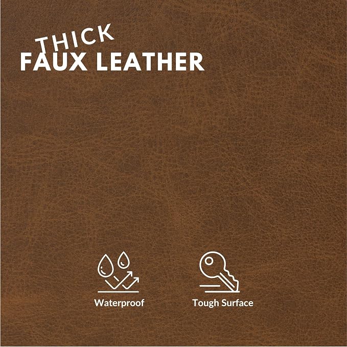 Faux Leather Fabric, Thick Durable Synthetic Repholstery Leather Vinyl - Image 2