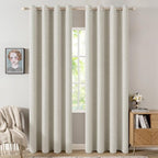 MIULEE 100% Blackout Linen Curtains by MIULEE