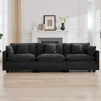 111'' Sectional Cloud Deep Seat Couch, Modern Comfy Chenille Modular Sectional by WUTUTUEE