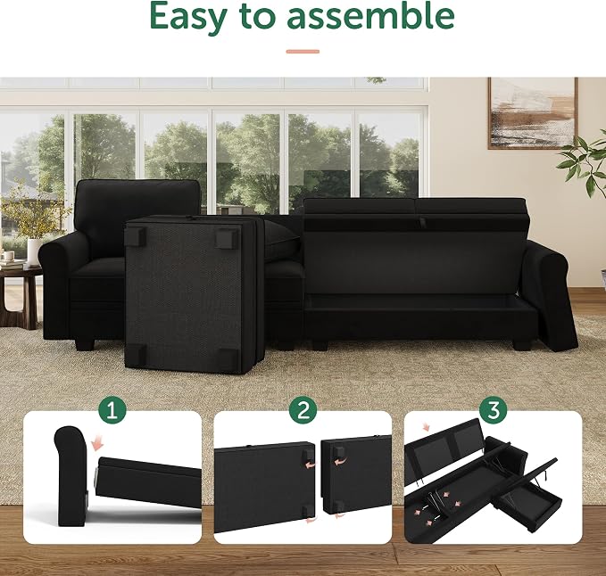 HONBAY Convertible Sectional Sofa - Image 5