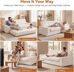 MONVANE 75.6" Convertible 3 Seater Sofa, 2-in-1 Boneless Sleeper Sofa Bed - Image 4
