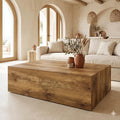 Coffee Table Living Room Table, Faux Marble Coffee Tables, Modern Wood Coffee by BAOPIN