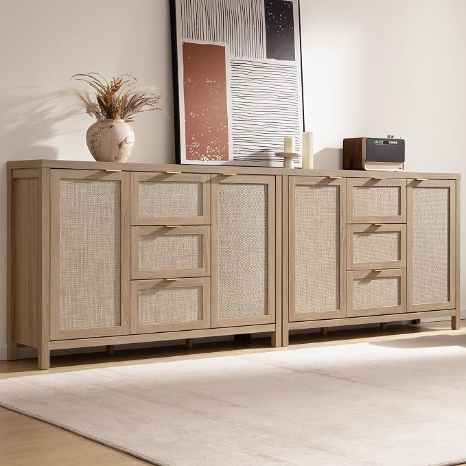 SICOTAS Rattan Large Sideboard Buffet Cabinet by SICOTAS