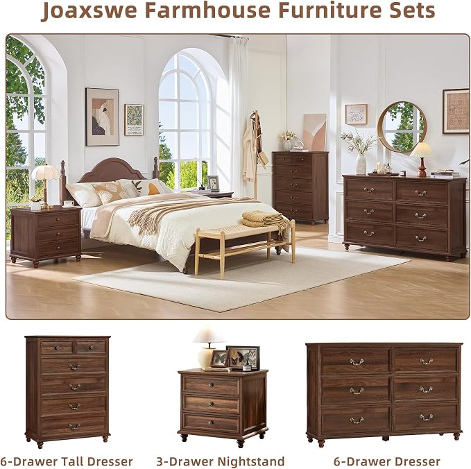 Joaxswe Farmhouse 6 Drawers Dresser - Image 6