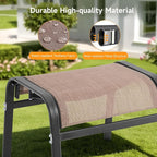 ONBRILL Outdoor Ottoman Set of 2, All Weather Outdoor Foot Stool - Image 5