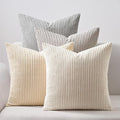 Topfinel 4 Packs Neutral Decorative Throw Pillows Covers 24x24 Inch by Topfinel